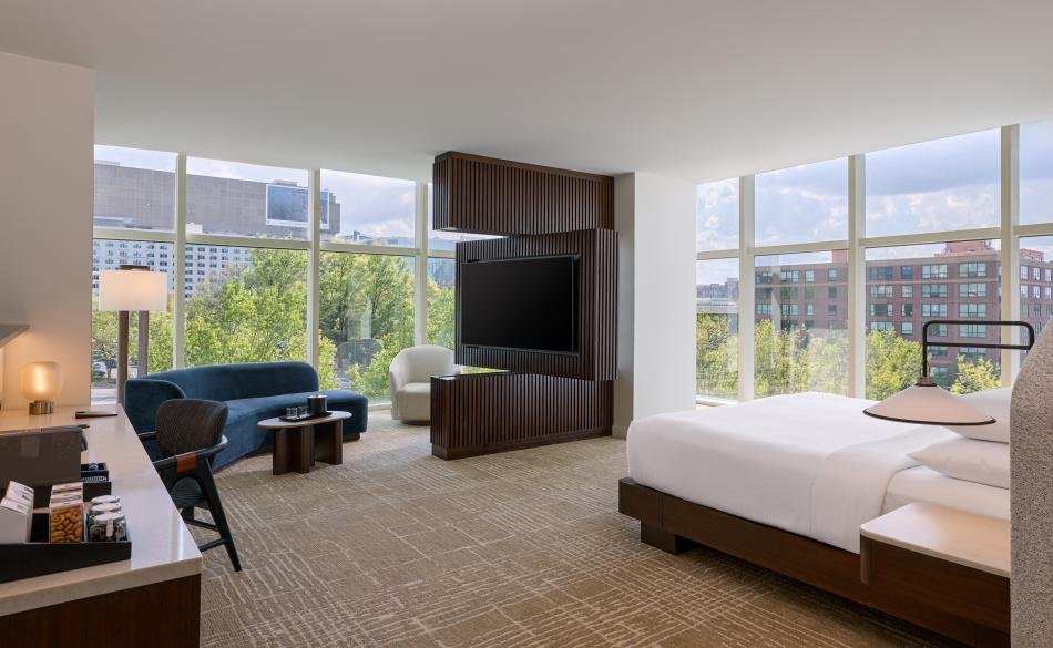 A corner suite at the JW Marriott Atlanta Downtown